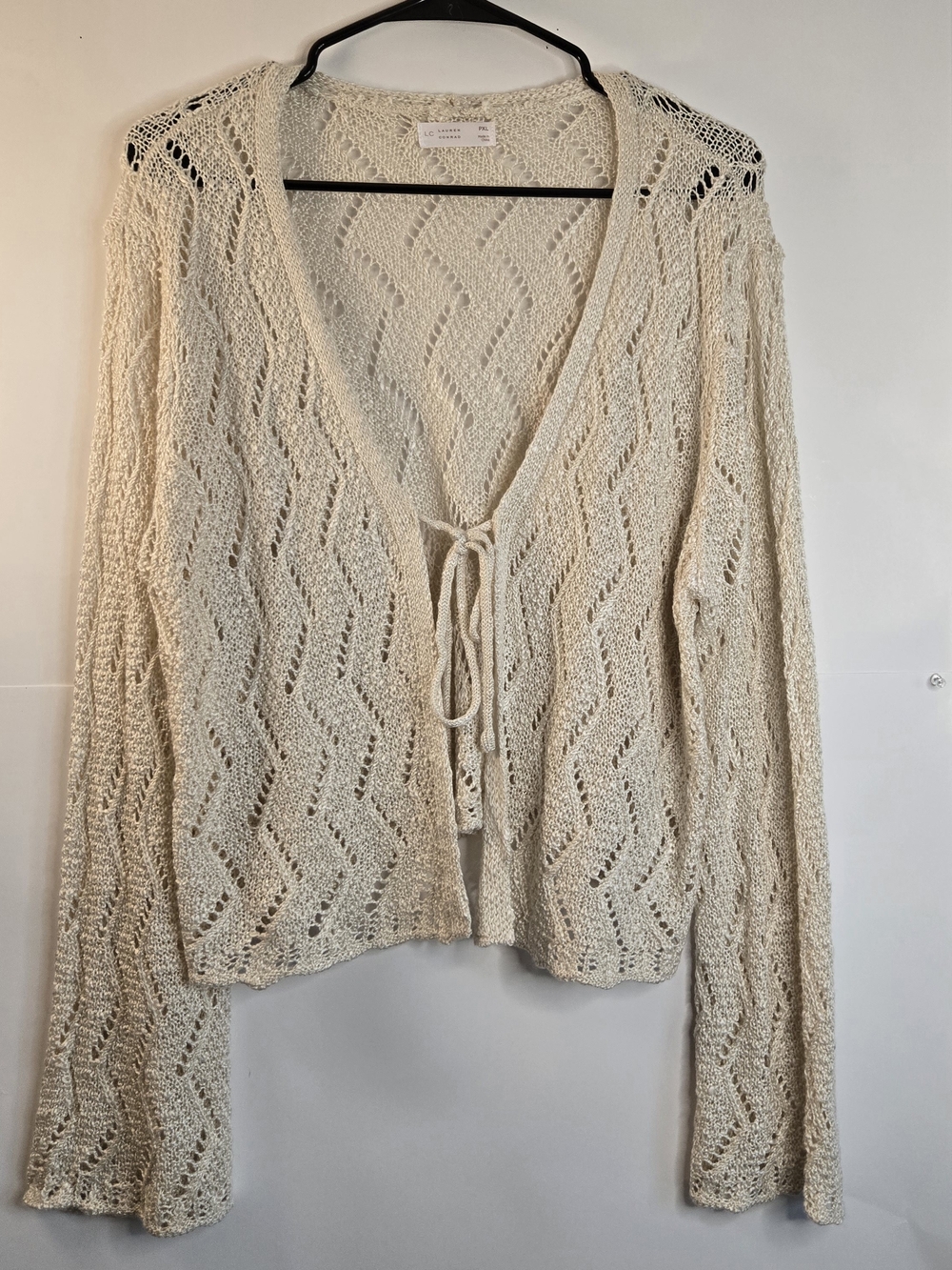 Lauren Conrad Boho long sleeve cardigan sweater fairycore cottagecore PXL